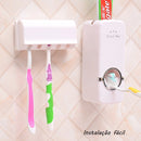 Kit Dispensador de Creme Dental + Suporte para Escovas - FRETE GRÁTIS