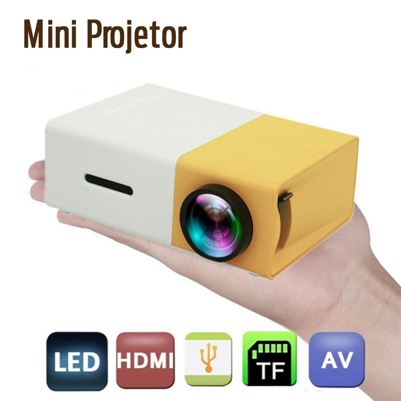 Mini Projetor YG-300 1080P Full HD Portátil